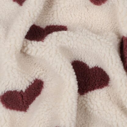 Teddy Jacquard Hart - Rosewood - Afbeelding 2