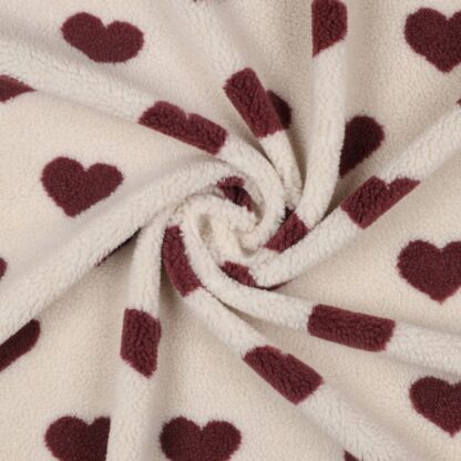 Teddy Jacquard Hart - Rosewood - Afbeelding 3