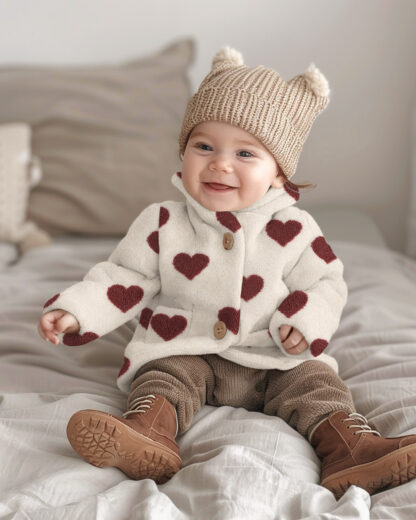 Teddy Jacquard Hart - Rosewood - Afbeelding 5