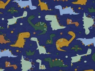 French Terry Dinosaurus - Blauw